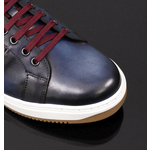 Apollo L149 'Daytona' - Vintage Navy & Burgundy Woven Leather Sneaker