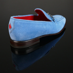 The 'Club Montepulciano' - Winter Sky Blue Handcuff Loafer