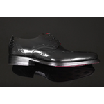 Dexter 'Homicide' - Black polished Diamond Punch Gibson