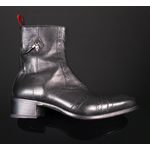 Lynott 'The Libertine' - Black Falcon Grain Leather Tall Zip Boot