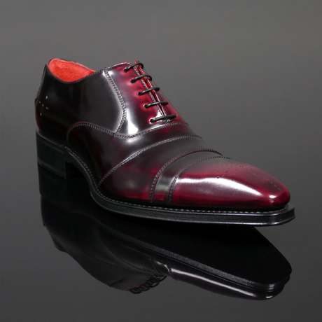 Moon 'Melrose' - Burgundy Fume Toe cap Oxford