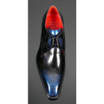 Moon 'Merlin' - Shade Blue polished leather lace up Gibson