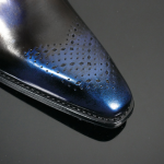 Moon 'Merlin' - Shade Blue polished leather lace up Gibson