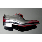 Moon 'Merlin' - Burgundy red polished leather lace up Gibson
