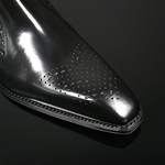 Moon 'Venus' - Black polish Chevron Toe Chelsea boot