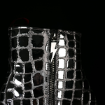 Sylvian J984 'Feline' - Mirror Crocodile Effect Vegan Leather Boot