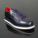 The 'Monaco' - Navy Calf Leather Hybrid Sneaker