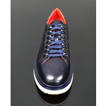 The 'Monaco' - Navy Calf Leather Hybrid Sneaker