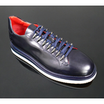 The 'Monaco' - Navy Calf Leather Hybrid Sneaker